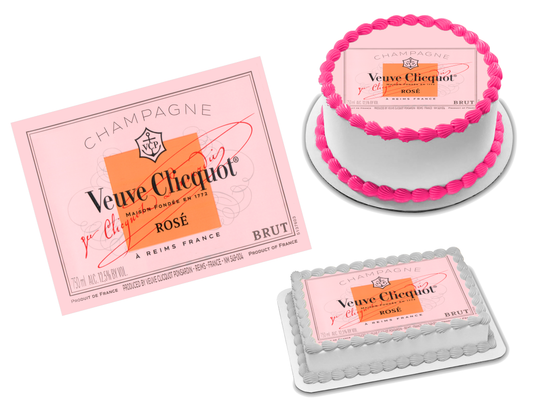 Veuve Cliquot Champagne Edible Image Frosting Sheet #2 (70+ sizes)