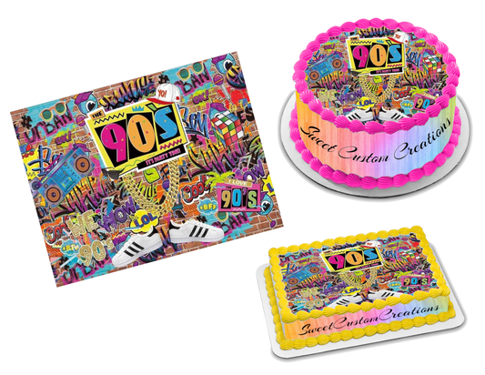 The 90s Edible Image Frosting Sheet #2 (70+ sizes)
