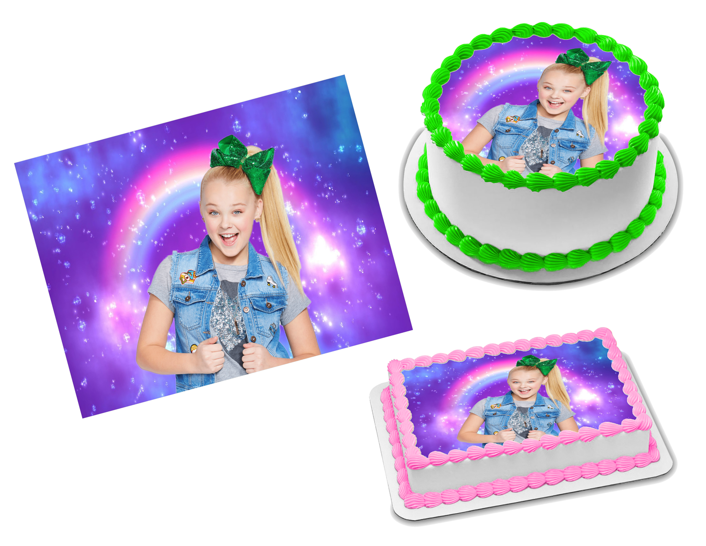 JoJo Siwa Edible Image Frosting Sheet #20 (70+ sizes)