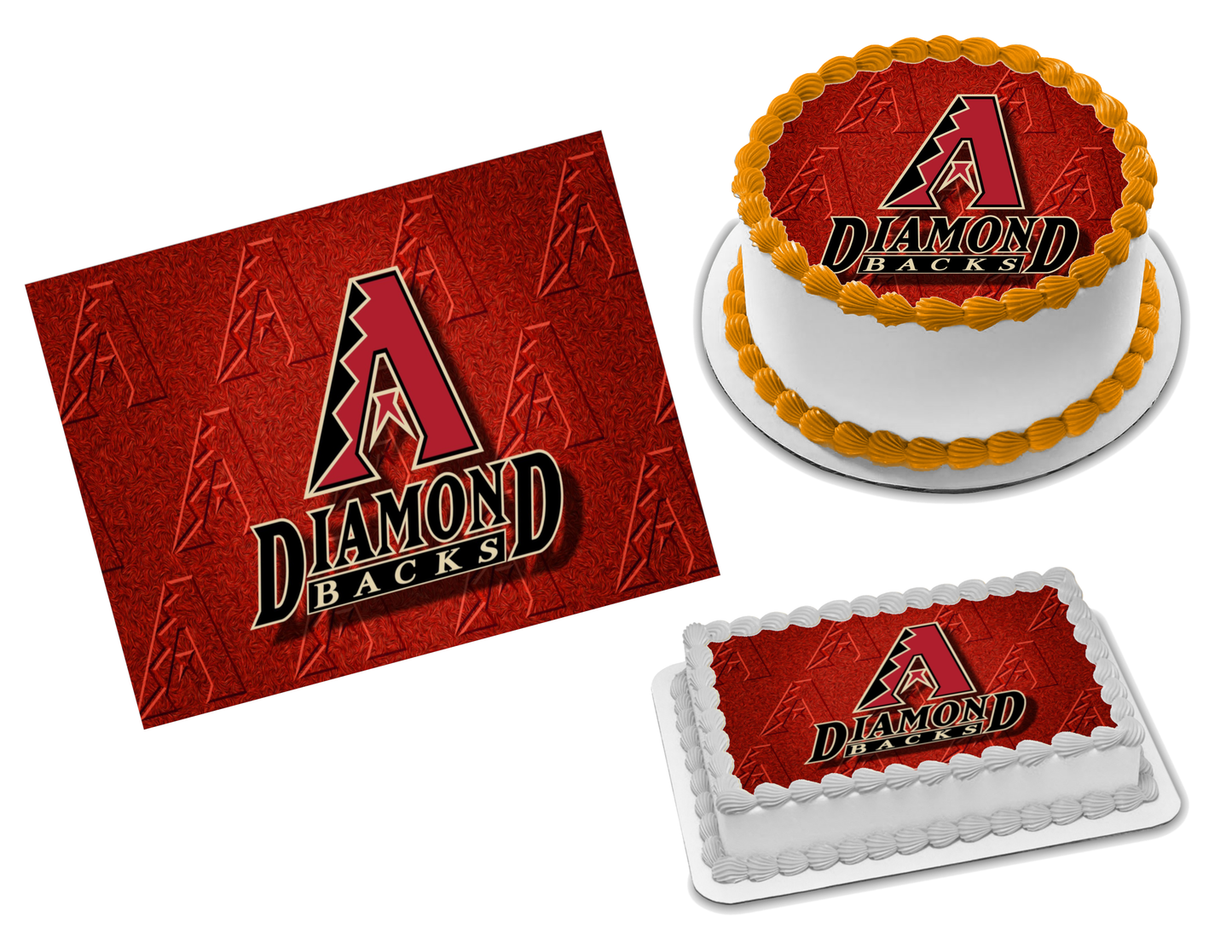 Arizona Diamondbacks Edible Image Frosting Sheet #20 Topper (70+ sizes)