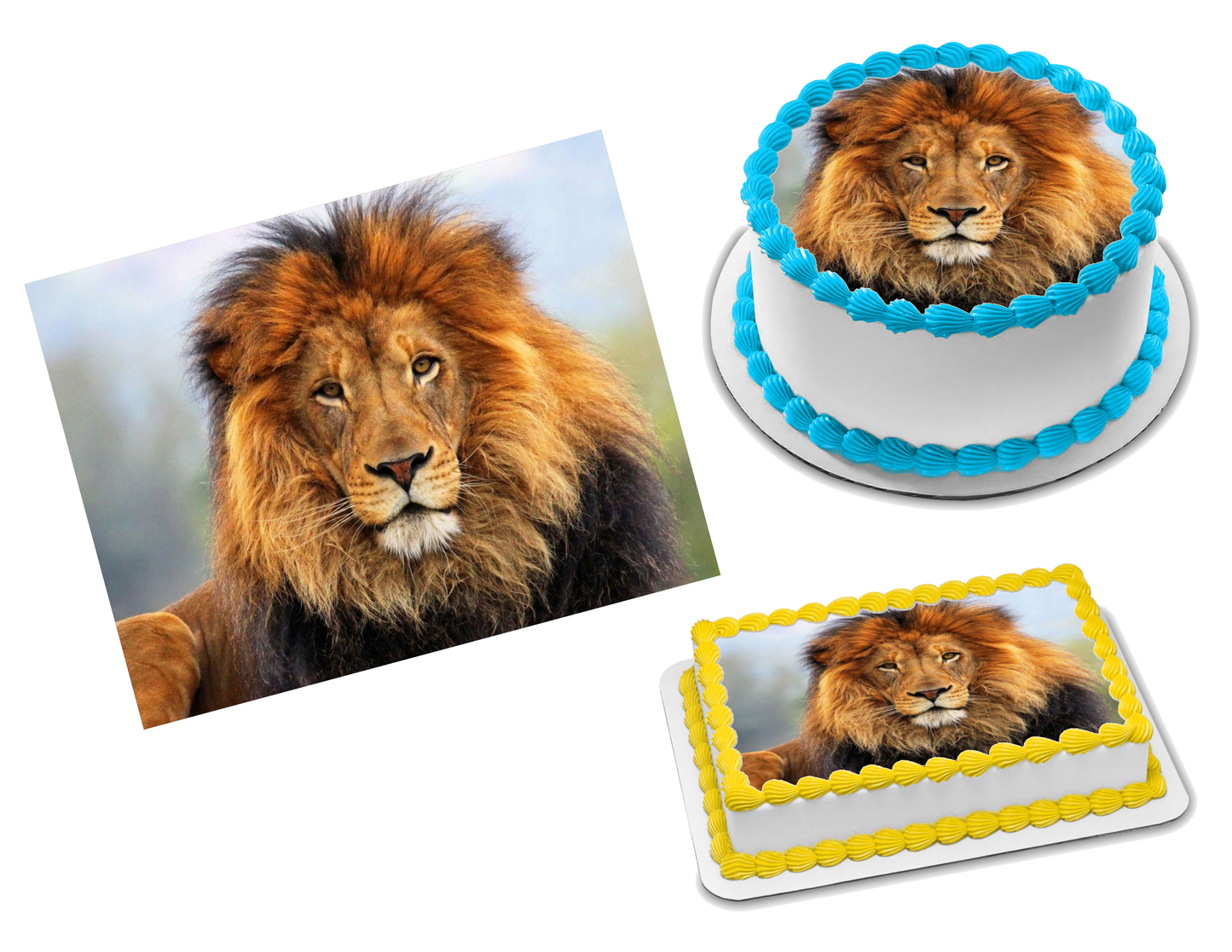 Lion Edible Image Frosting Sheet #20 (70+ sizes)