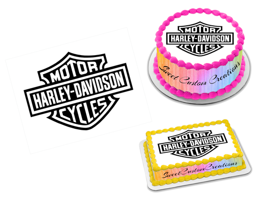 Harley Davidson Edible Image Frosting Sheet #20 (70+ sizes)
