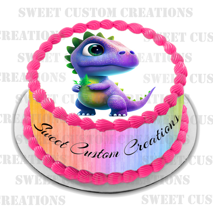 Dinosaur Edible Image Frosting Sheet #21 Topper (70+ sizes)