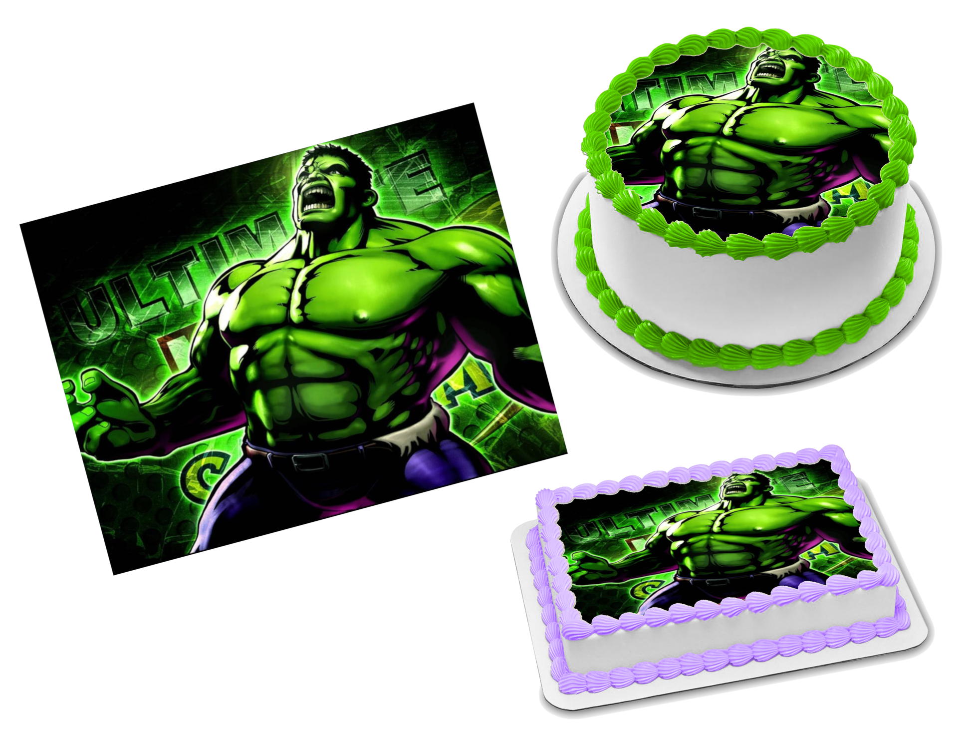 Hulk Edible Image Frosting Sheet #21 (70+ sizes) – Sweet Custom Creations