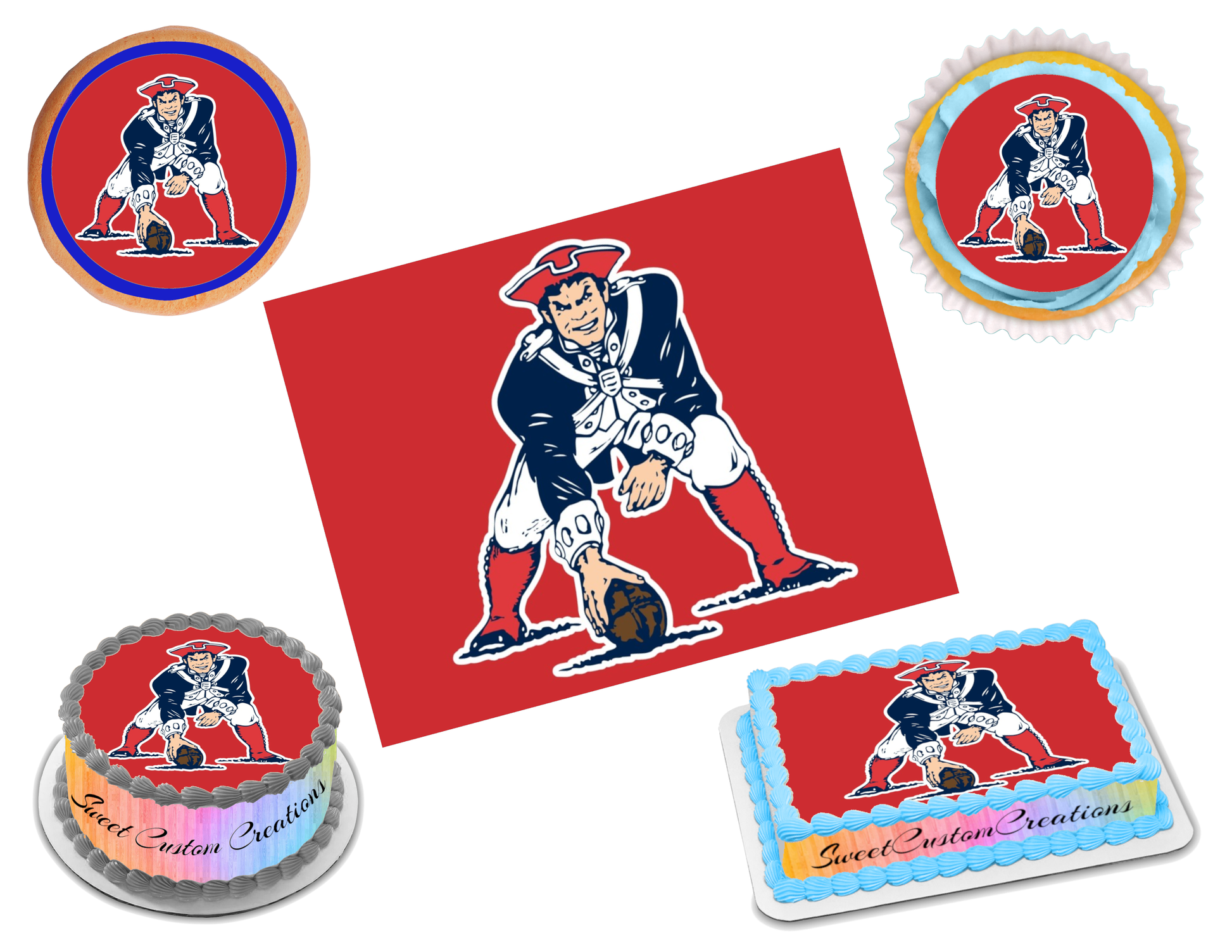 New England Patriots Edible Image Frosting Sheet #21 (70+ sizes)