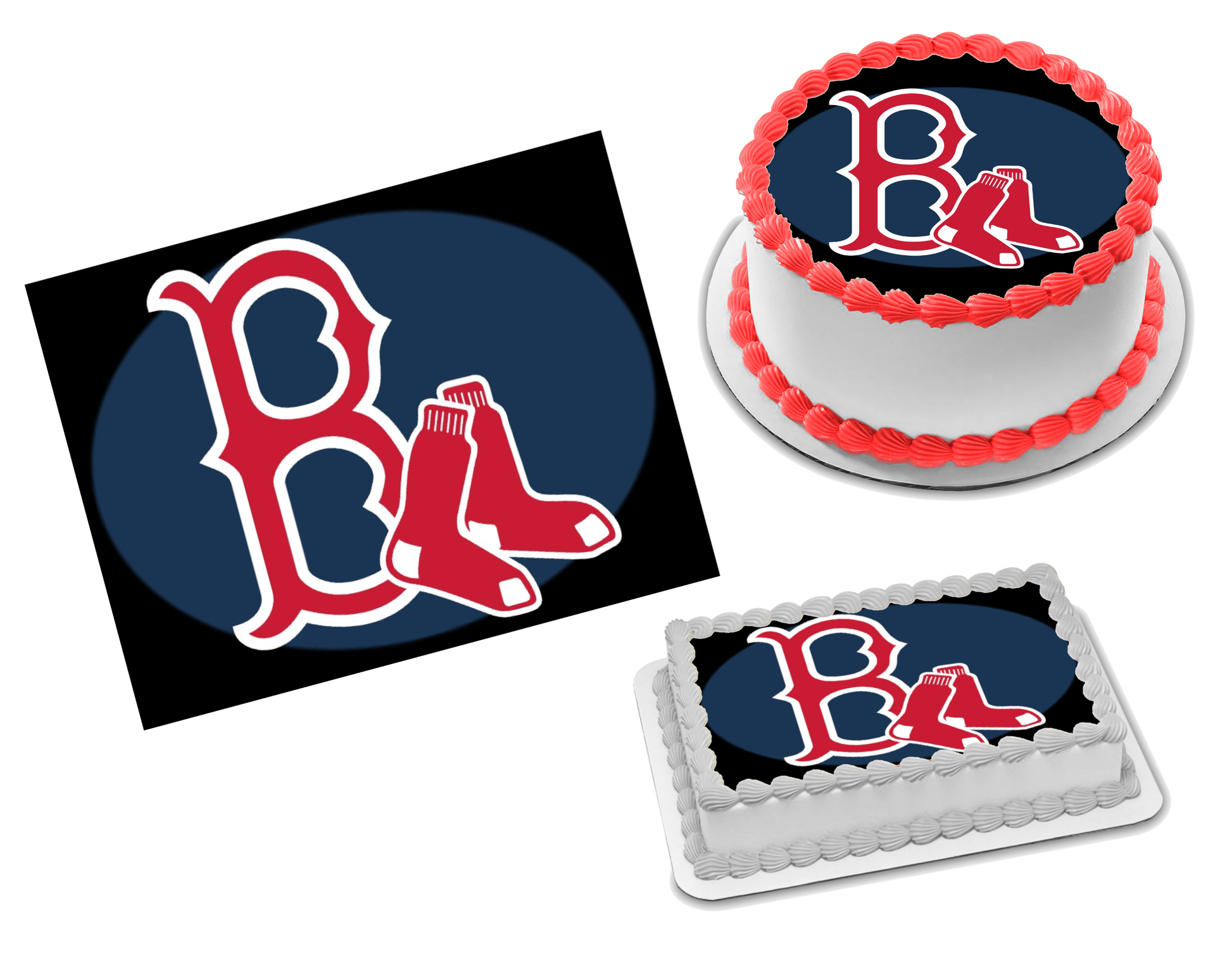 Boston Red Sox Edible Image Frosting Sheet #22 Topper (70+ sizes)
