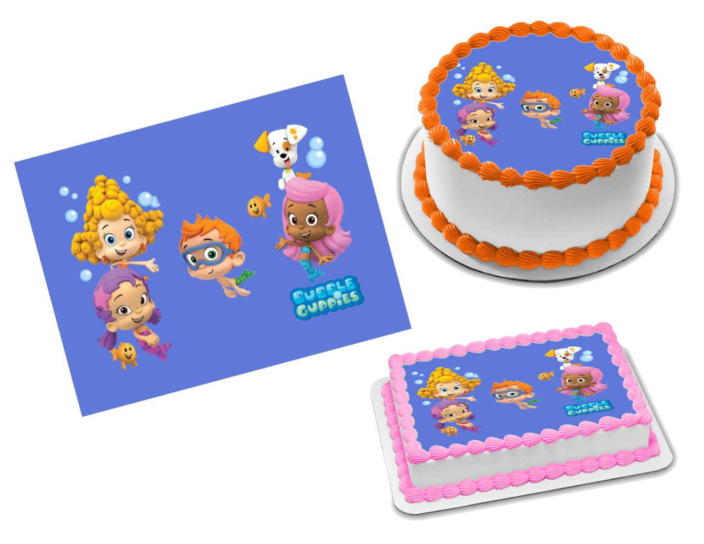 Bubble Guppies Edible Image Frosting Sheet #22 Topper (70+ sizes)