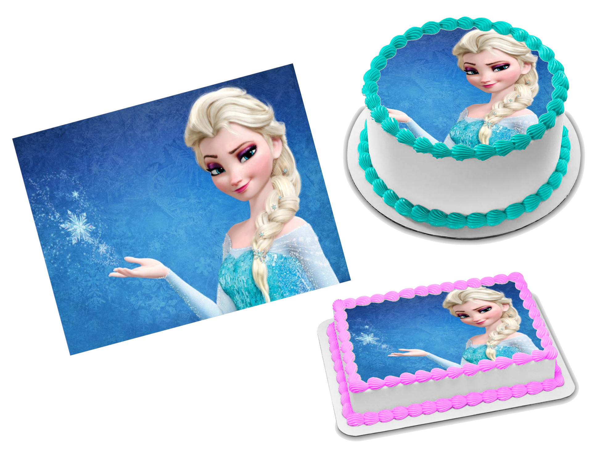 Frozen Elsa Edible Image Frosting Sheet #23 Topper (70+ sizes) – Sweet  Custom Creations