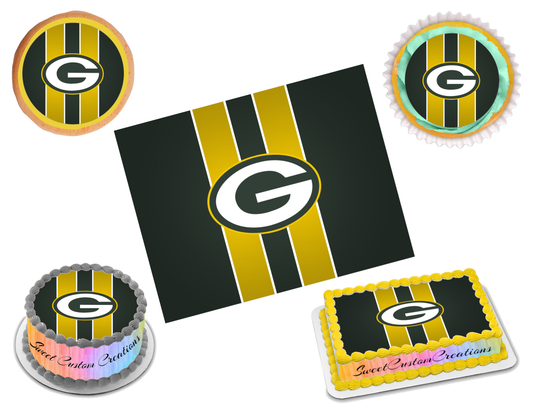 Green Bay Packers Edible Image Frosting Sheet #23 (70+ sizes)