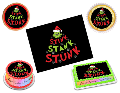 The Grinch Edible Image Frosting Sheet #24 (70+ sizes)