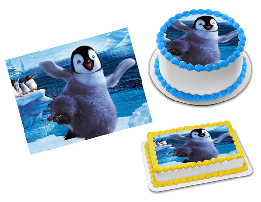 Happy Feet Edible Image Frosting Sheet #25 (70+ sizes)