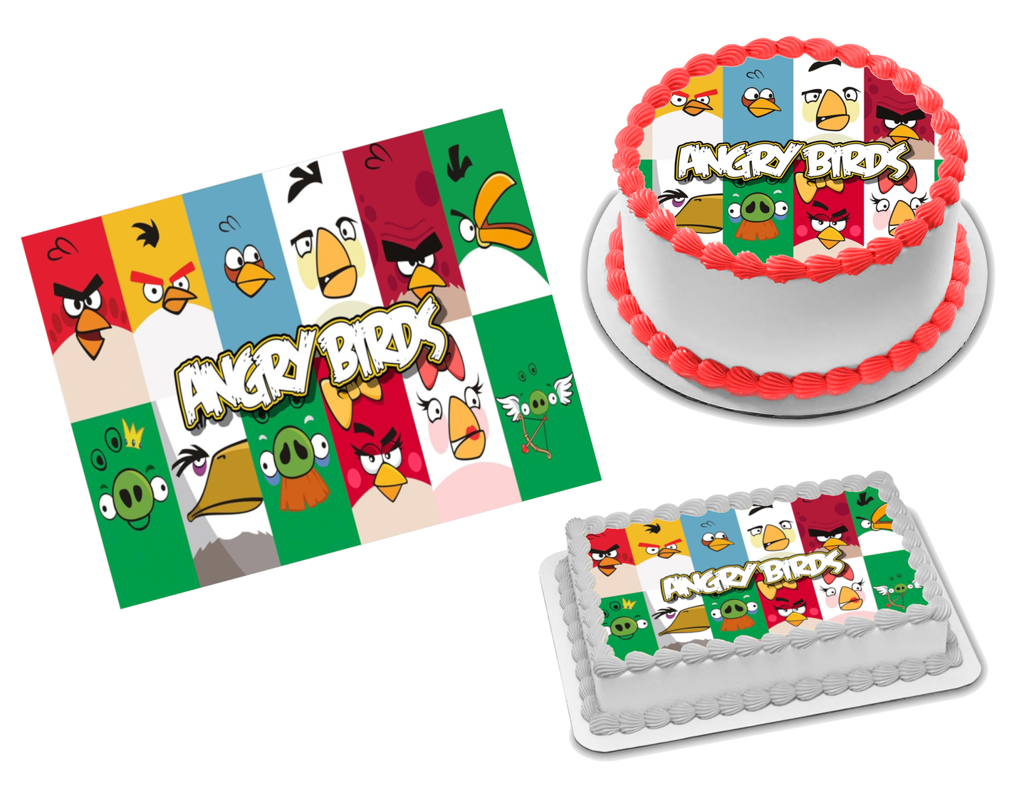 Angry Birds Edible Image Frosting Sheet #25 Topper (70+ sizes)