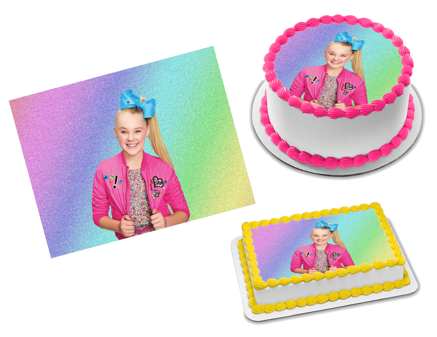 JoJo Siwa Edible Image Frosting Sheet #25 (70+ sizes)