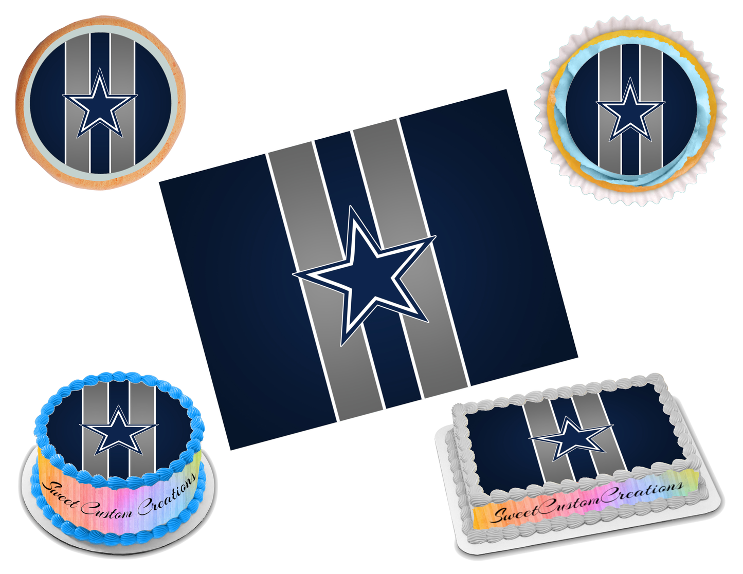 Dallas Cowboys Edible Image Cake Topper