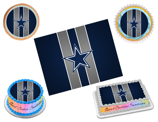 Dallas Cowboys Edible Image Frosting Sheet #25 Topper (70+ sizes)
