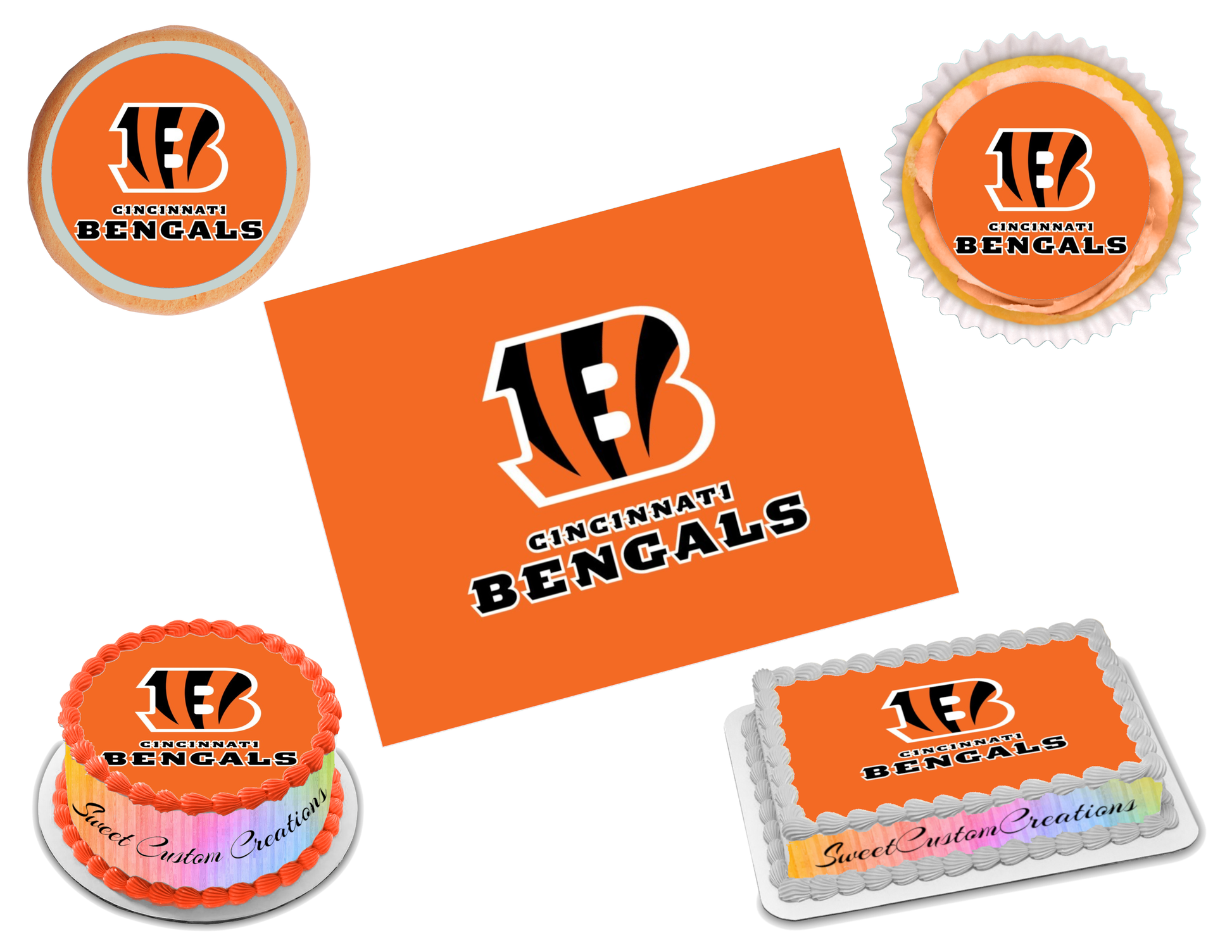 Cincinnati Bengals Edible Image Frosting Sheet #26 Topper (70+ sizes)