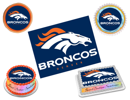 Denver Broncos Edible Image Frosting Sheet #26 Topper (70+ sizes)