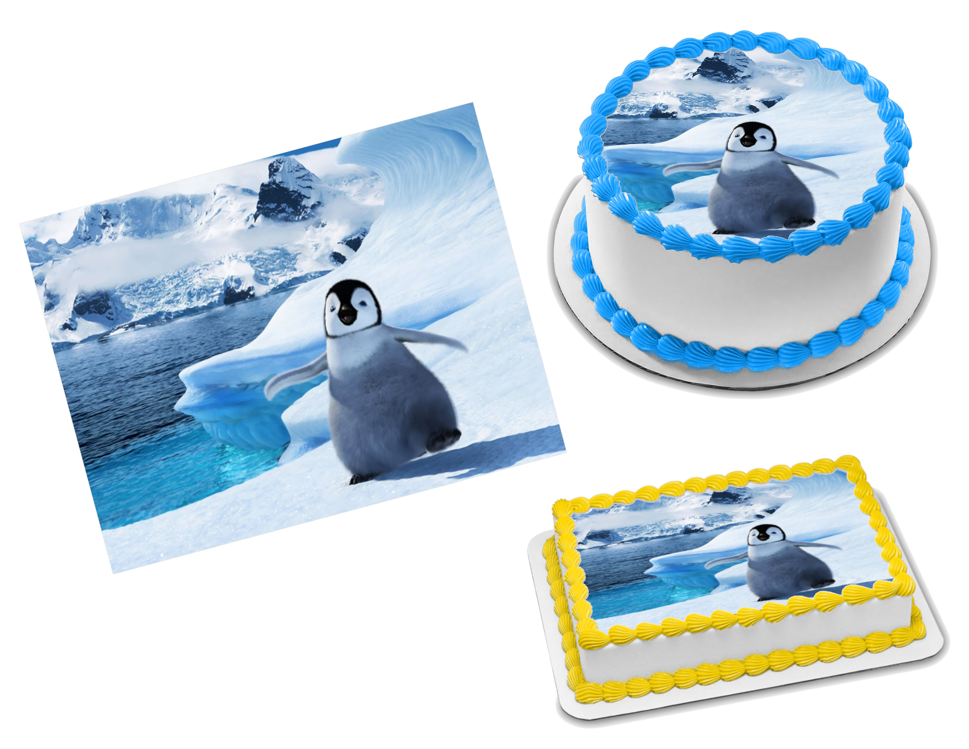 Happy Feet Edible Image Frosting Sheet #27 (70+ sizes)