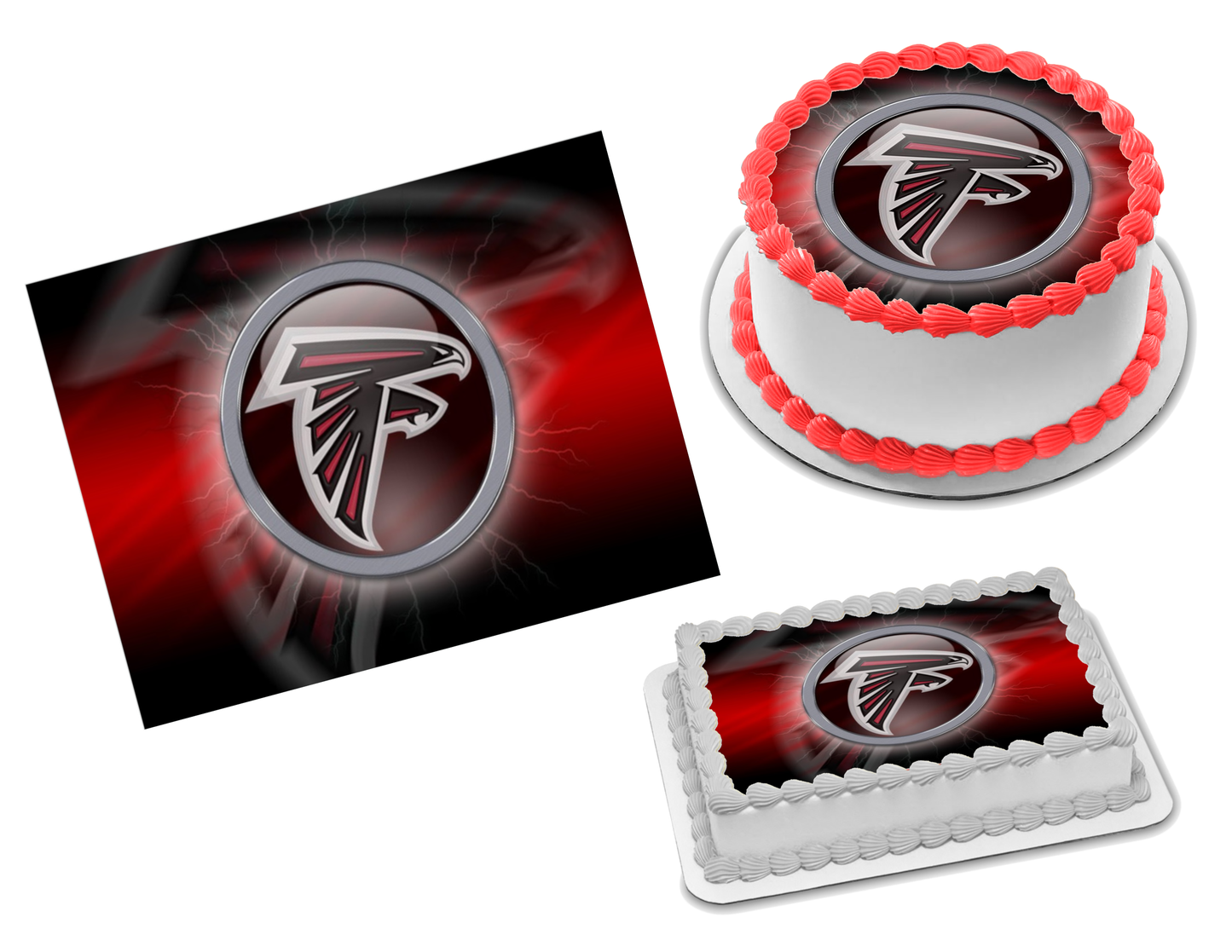 Atlanta Falcons Edible Image Frosting Sheet #27 Topper (70+ sizes)