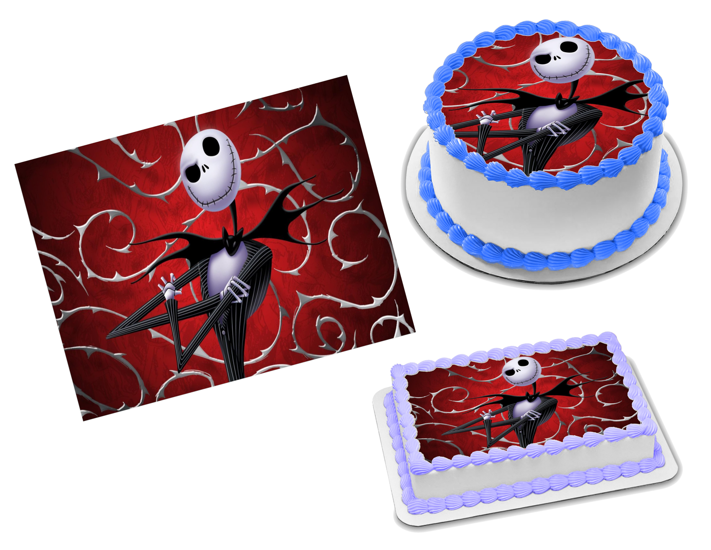 Jack Skellington Edible Image Frosting Sheet #27 (70+ sizes)