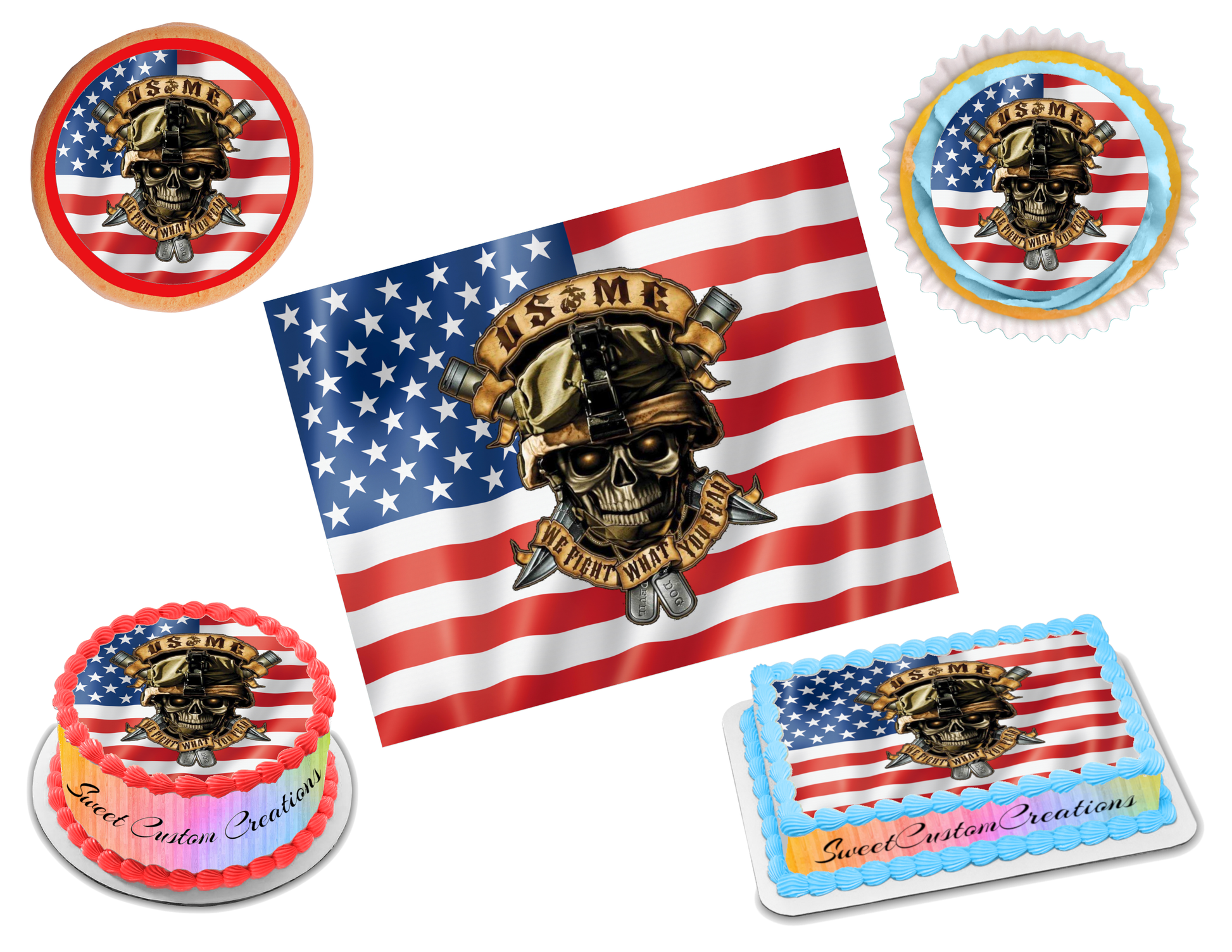 Marine Corps Edible Image Frosting Sheet #2 (70+ sizes)