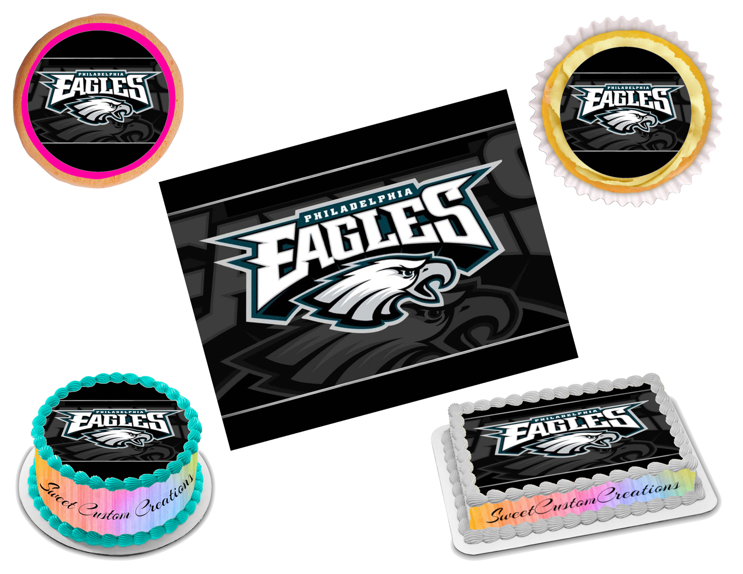 Philadelphia Eagles Edible Image Frosting Sheet #2 (70+ sizes)
