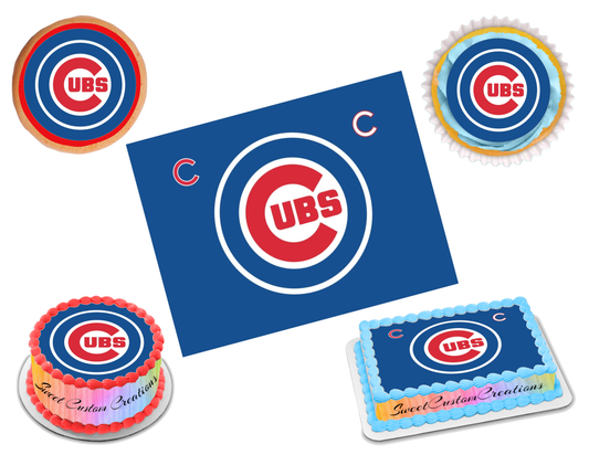 Chicago Cubs Edible Image Frosting Sheet #2 Topper (70+ sizes)