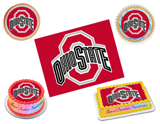 Ohio State Buckeyes Edible Image Frosting Sheet #2 Topper (70+ sizes)