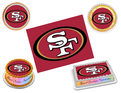 San Francisco 49ers Edible Image Frosting Sheet #2 (70+ sizes)