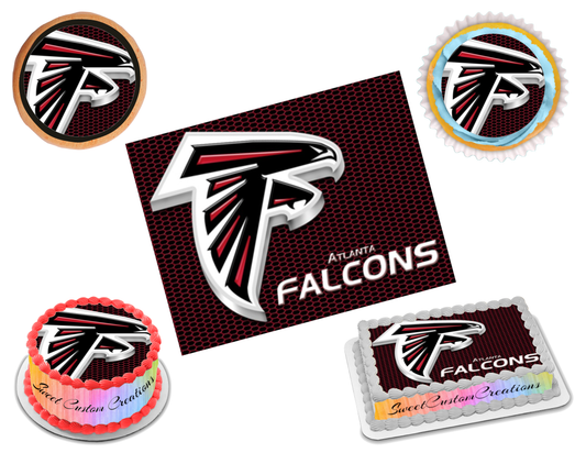 Atlanta Falcons Edible Image Frosting Sheet #2 Topper (70+ sizes)