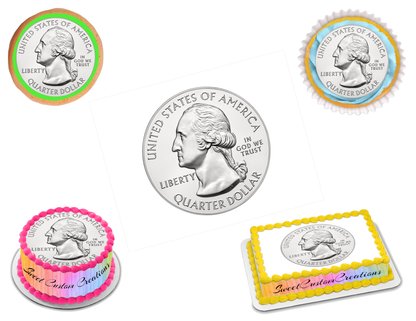 Quarter Edible Image Frosting Sheet #2 (70+ sizes)