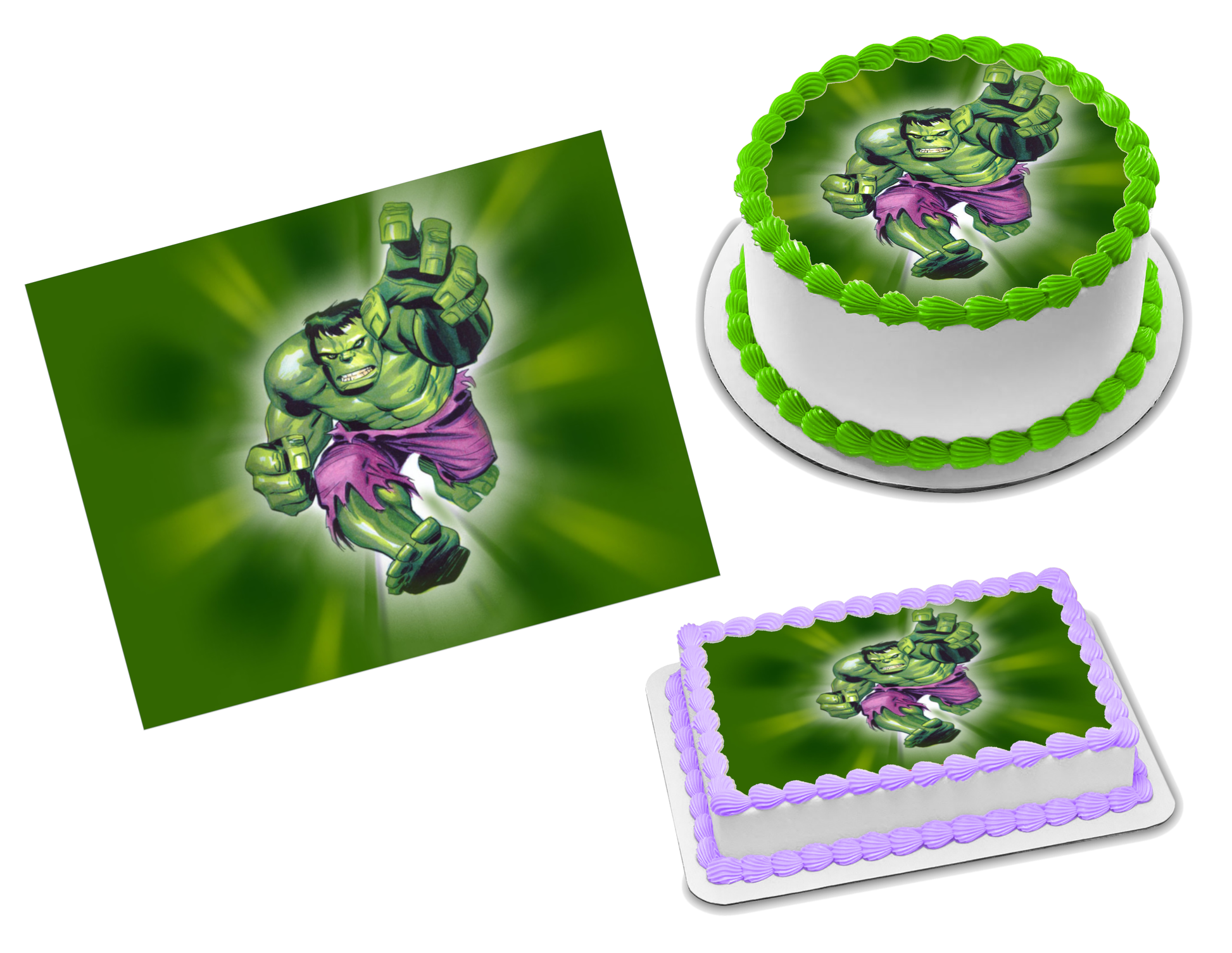 Hulk Edible Image Frosting Sheet #3 (70+ sizes) – Sweet Custom Creations