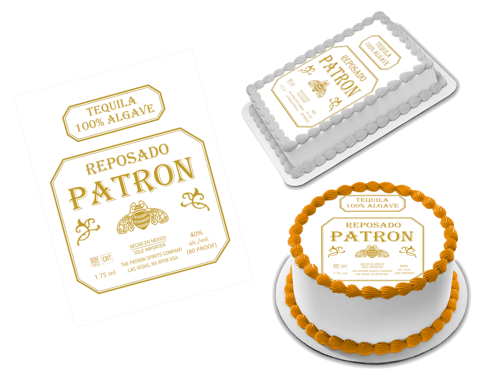 Patron Reposado Edible Image Frosting Sheet #3 (70+ sizes)