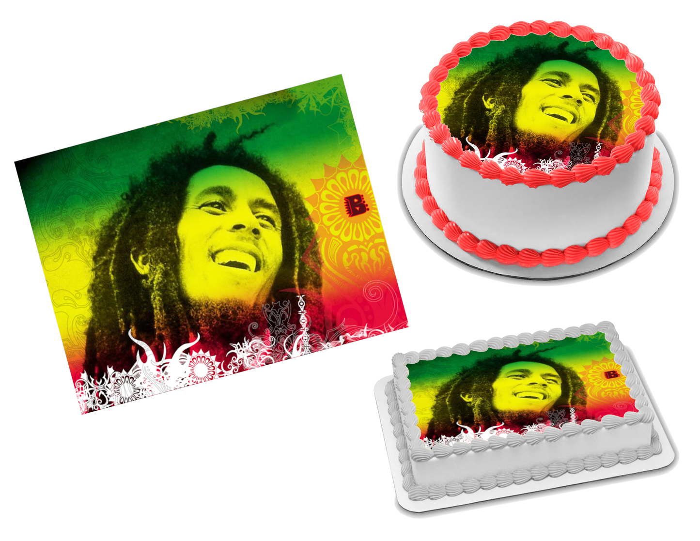Bob Marley Edible Image Frosting Sheet #3 Topper (70+ sizes)