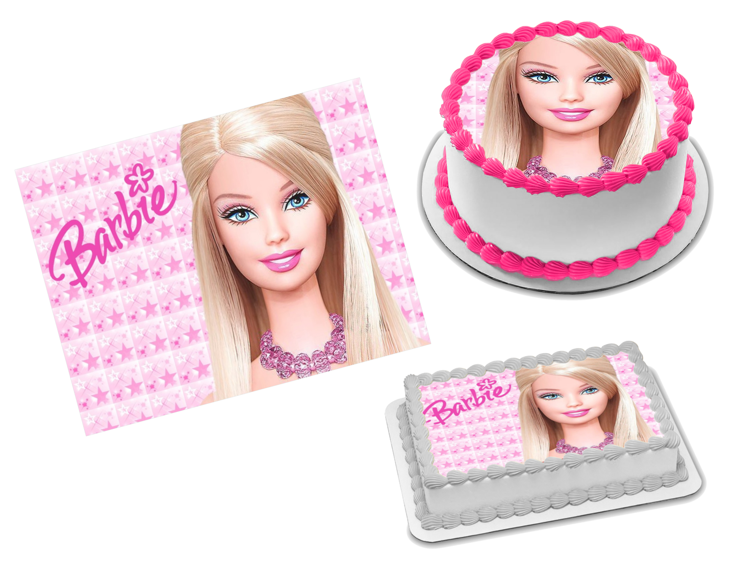 Barbie Edible Image Frosting Sheet #3 Topper (70+ sizes)