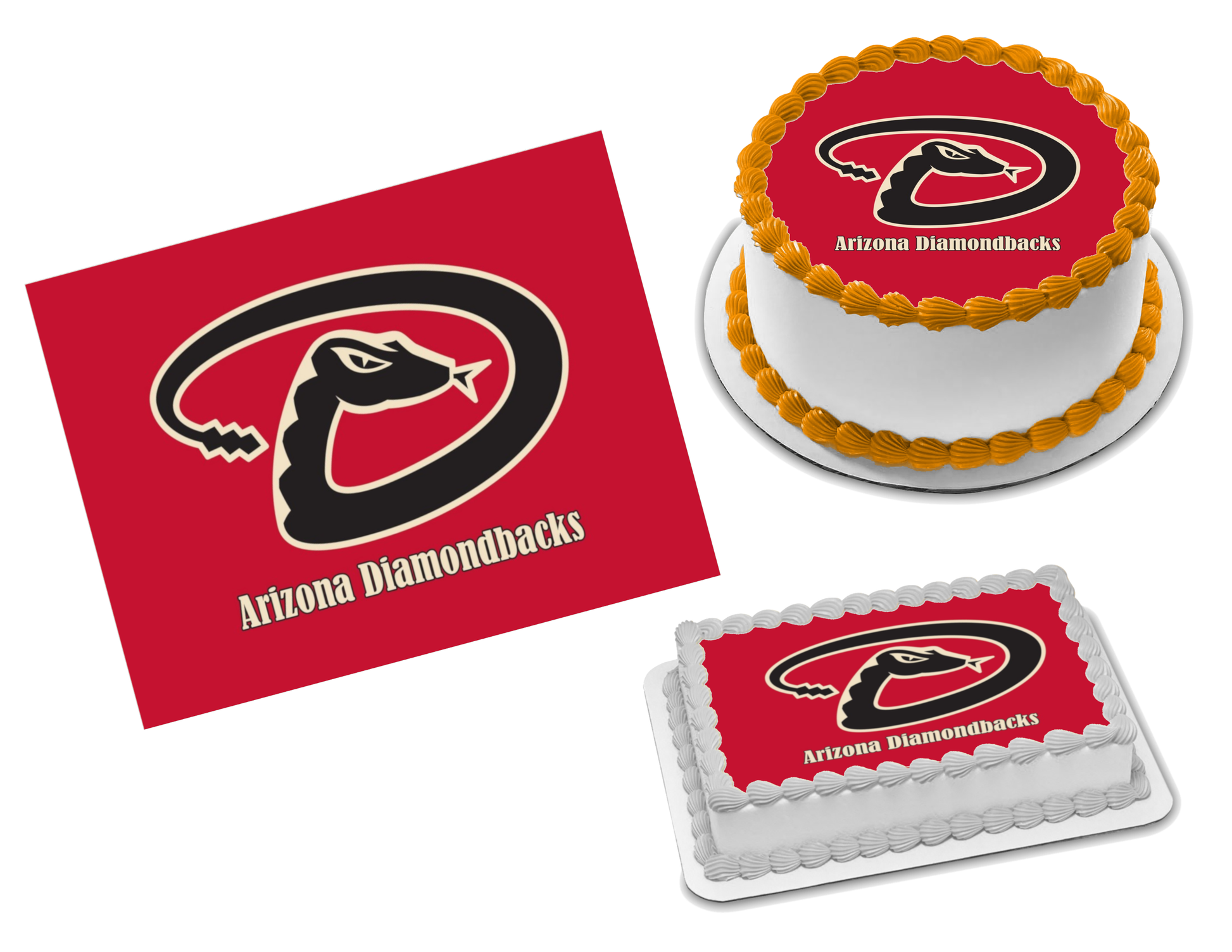 Arizona Diamondbacks Edible Image Frosting Sheet #3 Topper (70+ sizes)