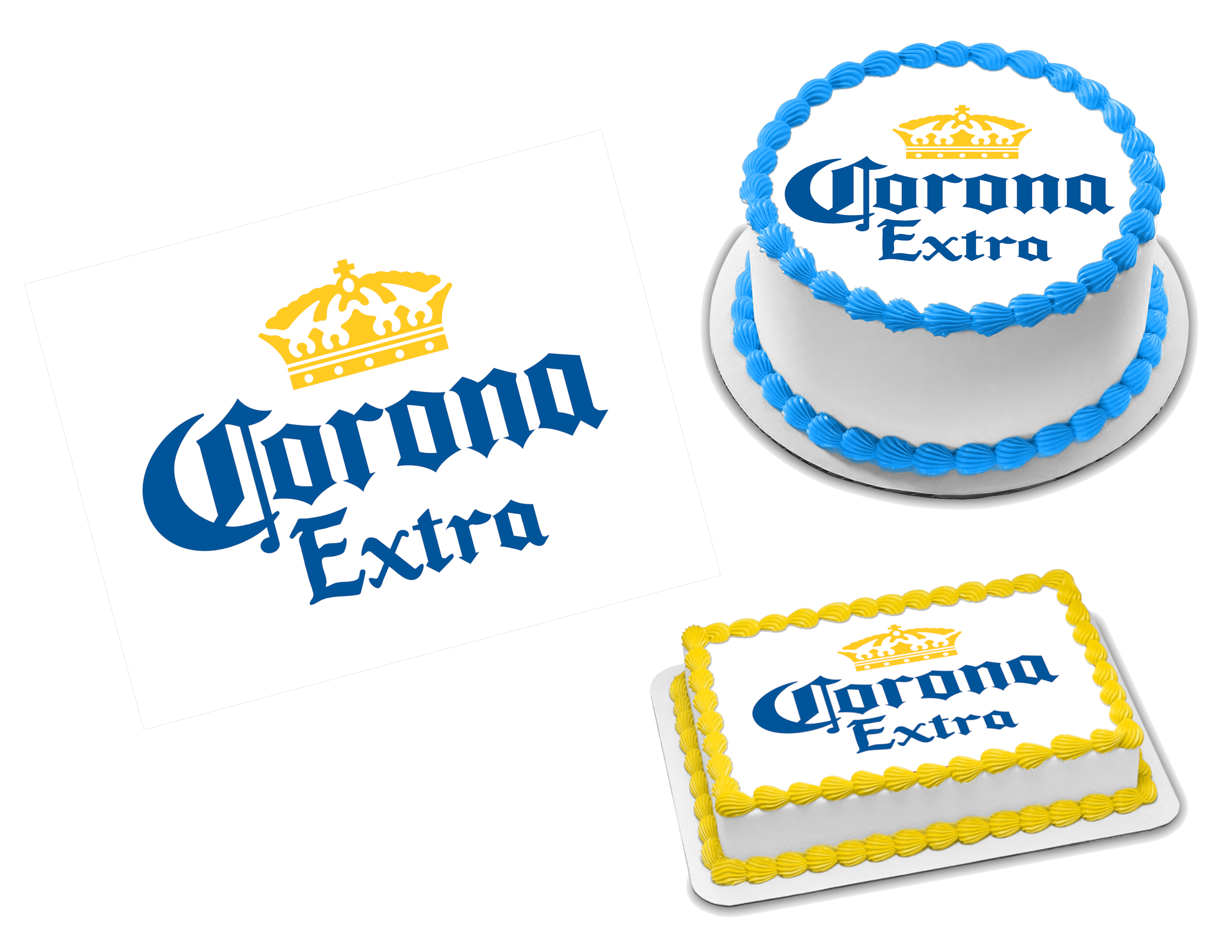 Corona Extra Edible Image Frosting Sheet #3 Topper (70+ sizes) – Sweet ...