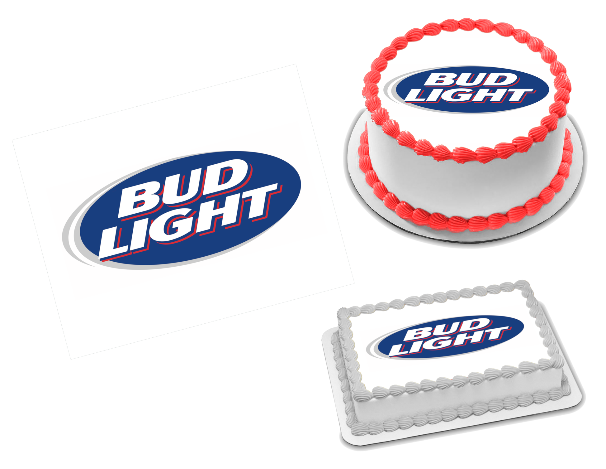 Bud Light Edible Image Frosting Sheet #3 Topper (70+ sizes)