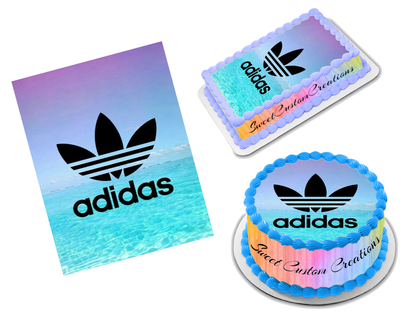 Adidas Logo Edible Image Frosting Sheet #3 Topper (70+ sizes)