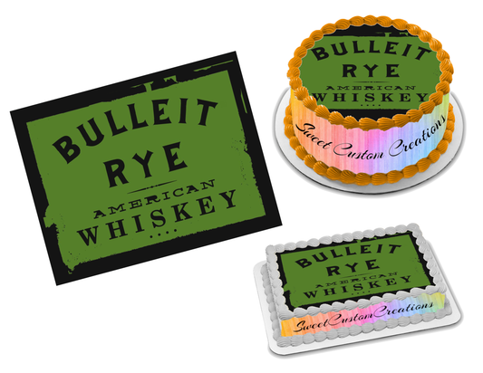 Bulleit Rye Edible Image Frosting Sheet #3 Topper (70+ sizes)