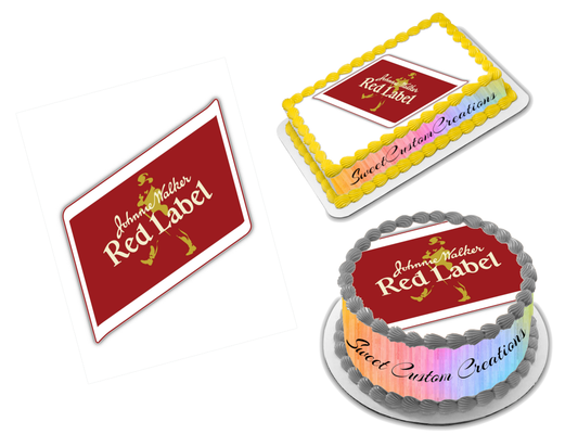 Johnnie Walker Red Label Edible Image Frosting Sheet #3 (70+ sizes)