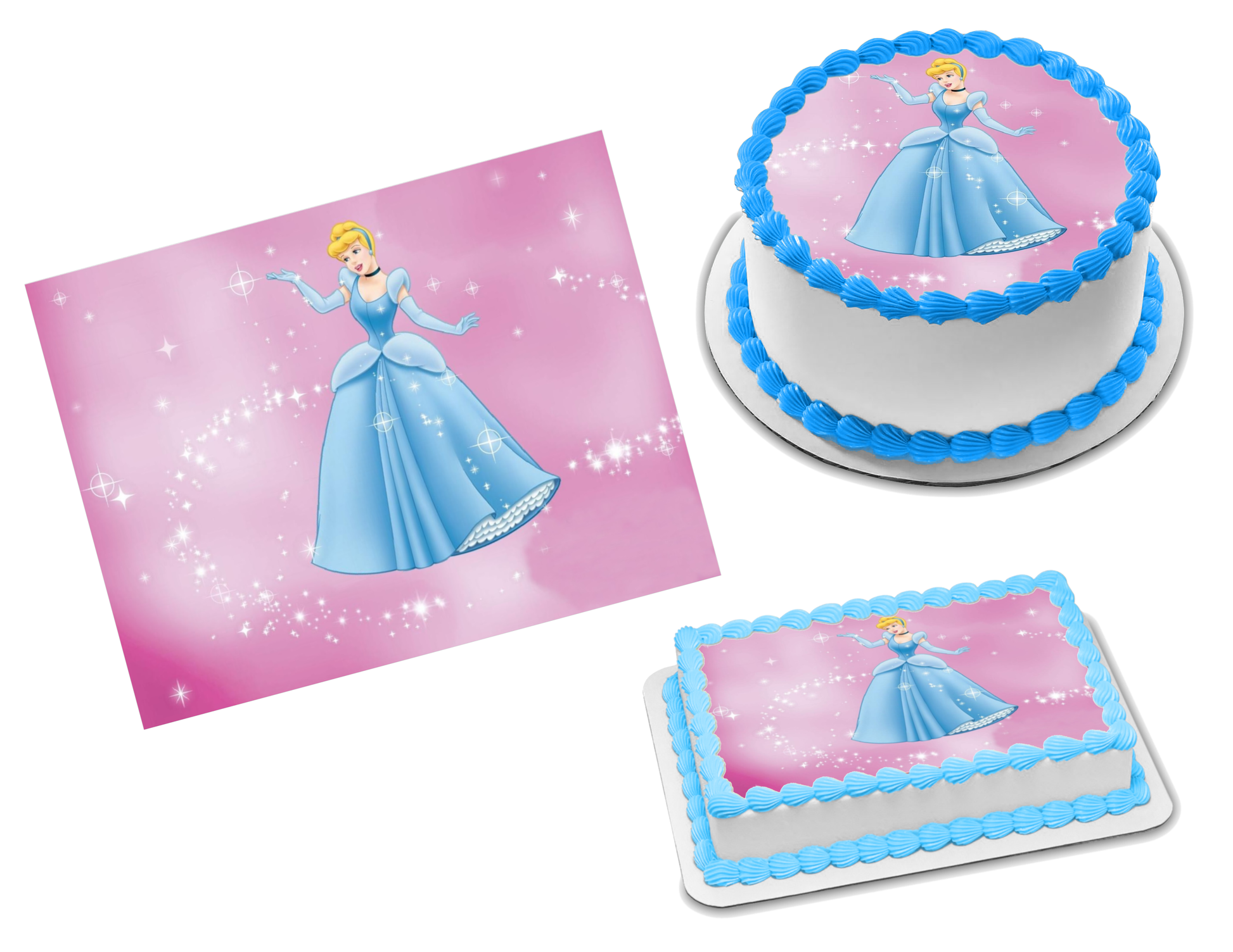 Princess Cinderella Edible Image Frosting Sheet #30 (70+ sizes)