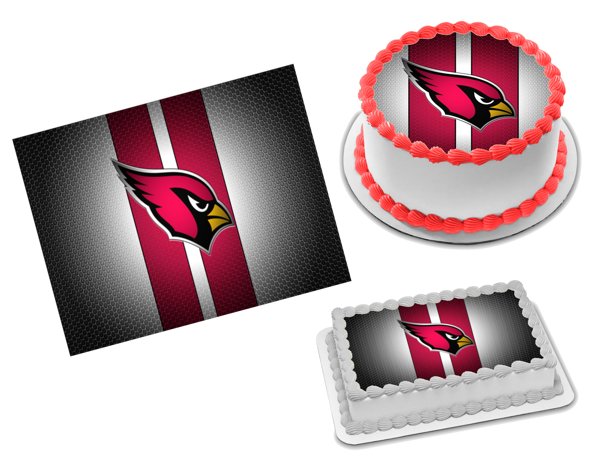 Arizona Cardinals Edible Image Frosting Sheet #31 Topper (70+ sizes)