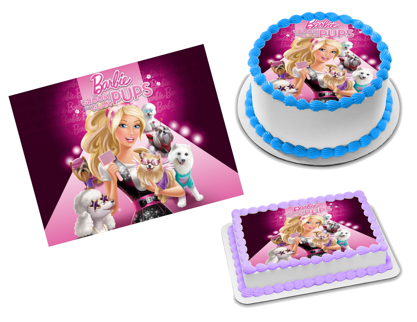 Barbie Edible Image Frosting Sheet #31 Topper (70+ sizes)