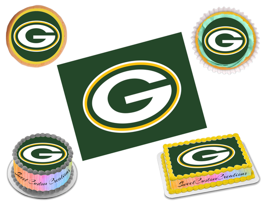 Green Bay Packers Edible Image Frosting Sheet #31 (70+ sizes)