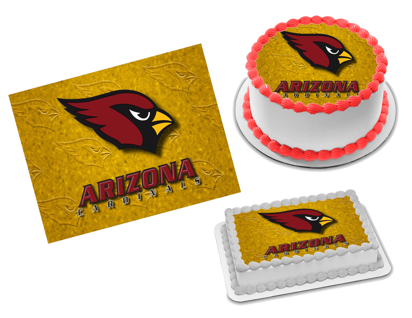 Arizona Cardinals Edible Image Frosting Sheet #32 Topper (70+ sizes)