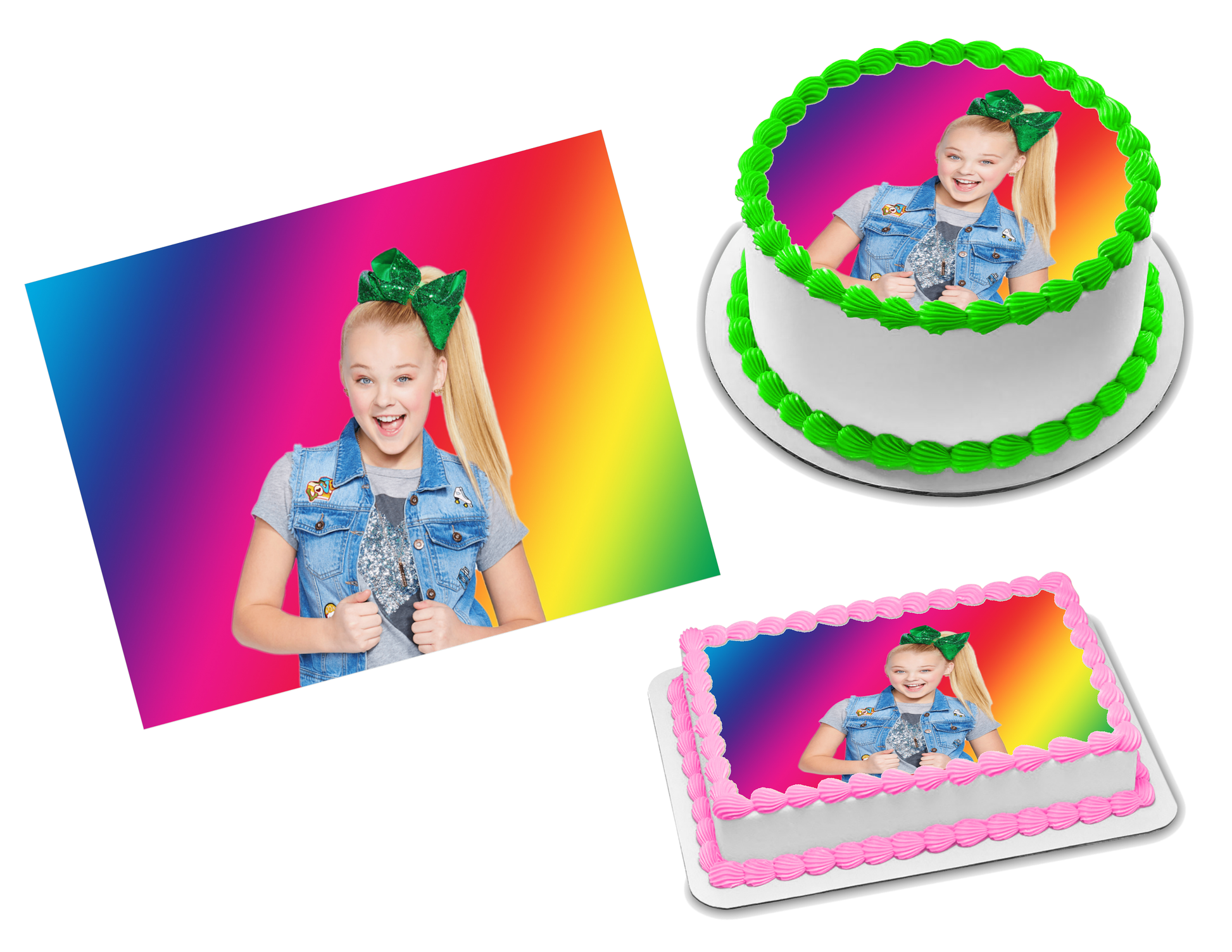 JoJo Siwa Edible Image Frosting Sheet #32 (70+ sizes)