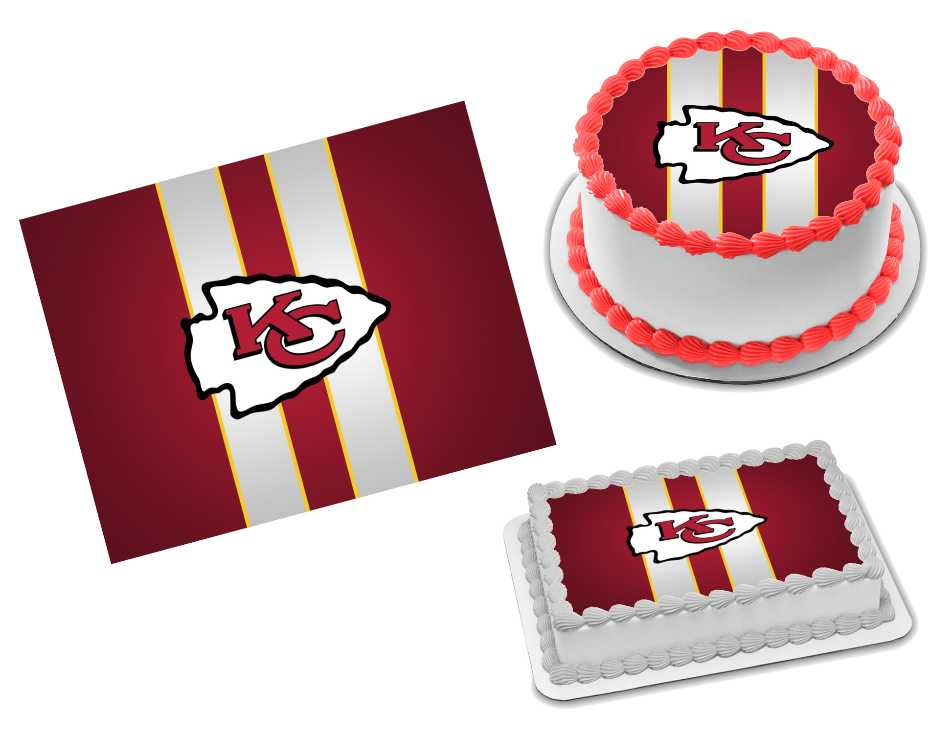 Kansas City Chiefs Edible Image Frosting Sheet #33 (70+ sizes)