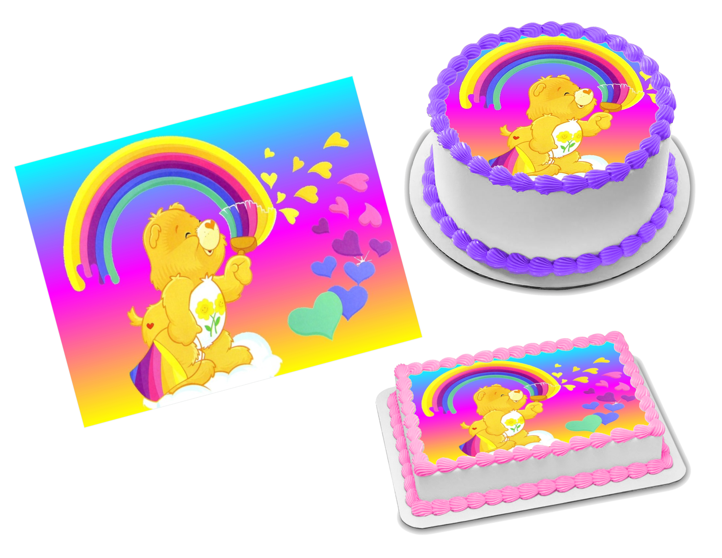 Care Bear Edible Image Frosting Sheet #33 Topper (70+ sizes)