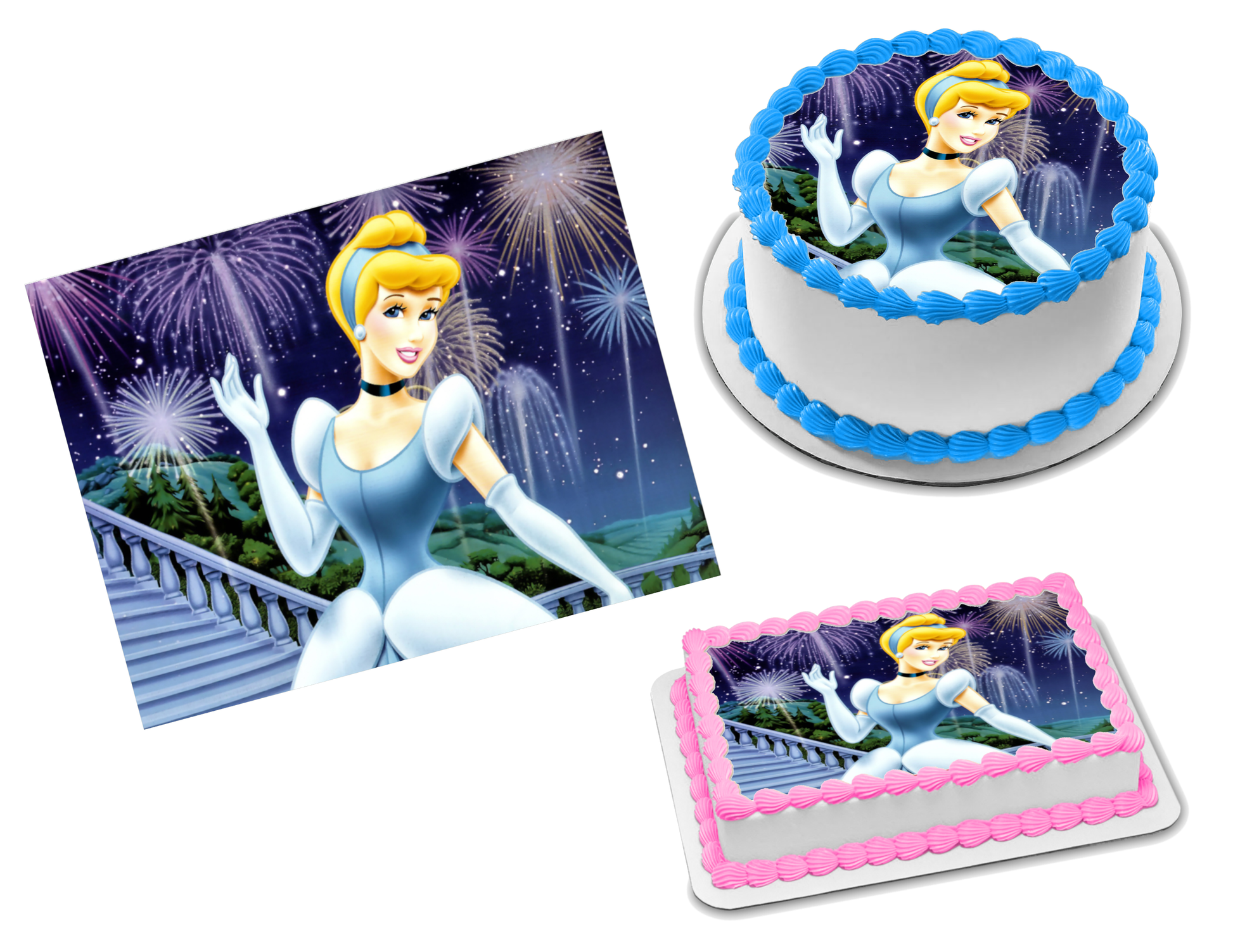 Princess Cinderella Edible Image Frosting Sheet #33 (70+ sizes)